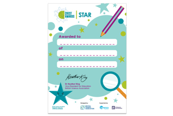 CREST Star Certifcate Sized For 50 50 Widget